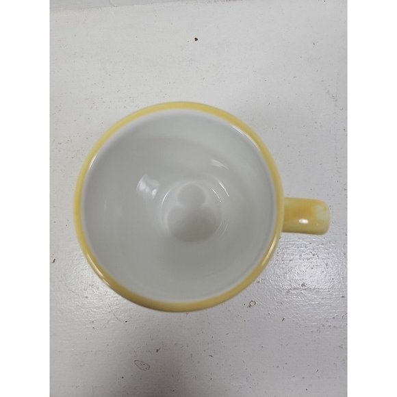 Dansk 10 oz Hand Painted Mug Lemon Zest Striped Ceramic Coffee Tea - Picture 2 of 4